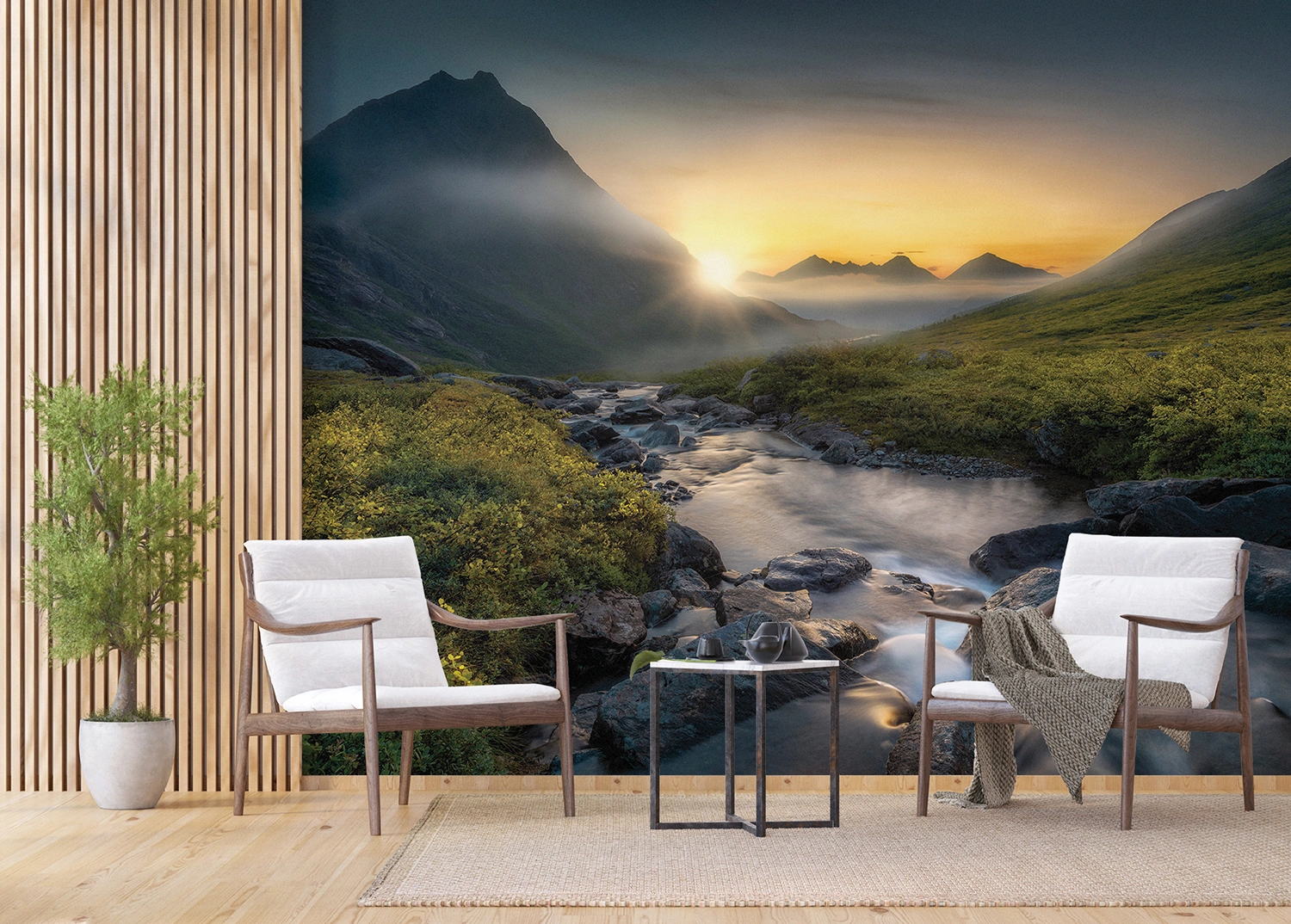 Wall Mural Mountain River, 375 x 270 cm, FTNXXL 3029 4