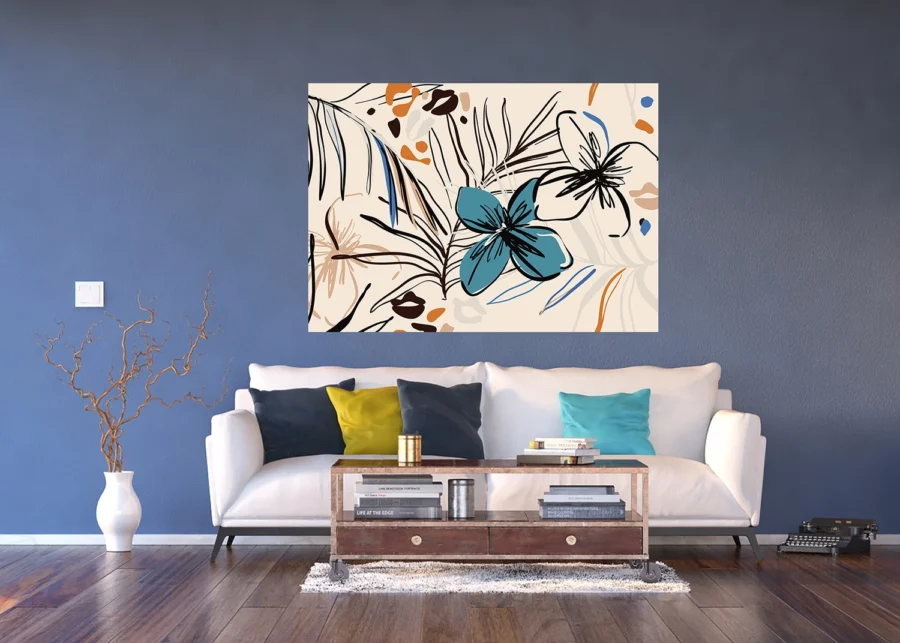 Wall Mural Graphical Florals, 155 x 110 cm, FTNM 7703 - Image 3