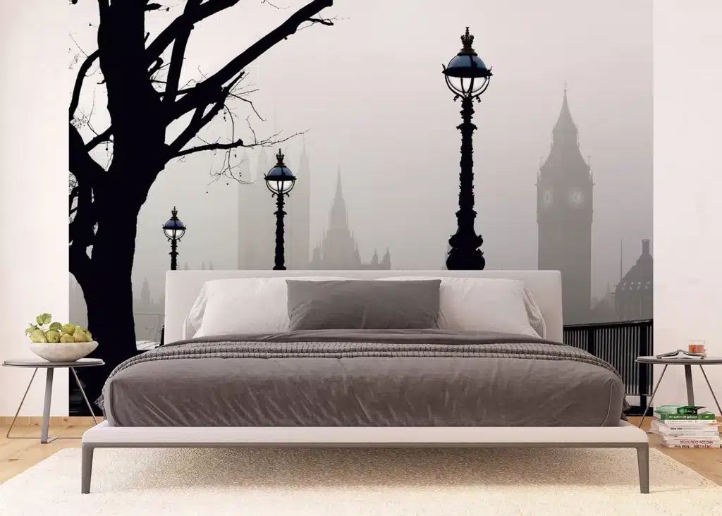 Custom Size Wall Mural Misty London | Premium Non-Woven Wallpaper | FTNXXL0307 5