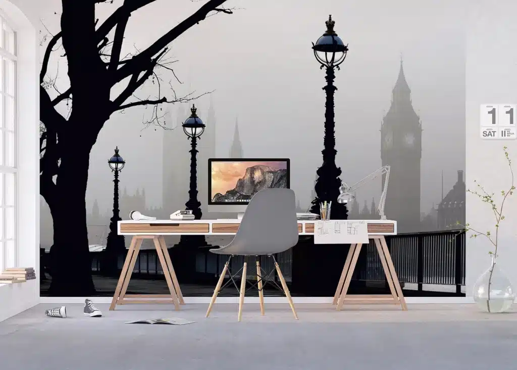 Custom Size Wall Mural Misty London | Premium Non-Woven Wallpaper | FTNXXL0307 6
