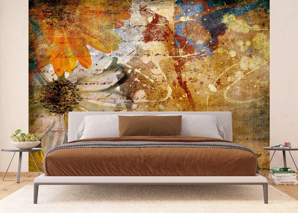 Custom Size Wall Mural Floral Paintings | Premium Non-Woven Wallpaper | FTNXXL0335 2