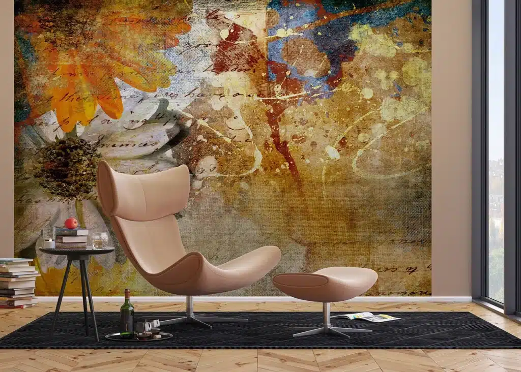 Custom Size Wall Mural Floral Paintings | Premium Non-Woven Wallpaper | FTNXXL0335 3