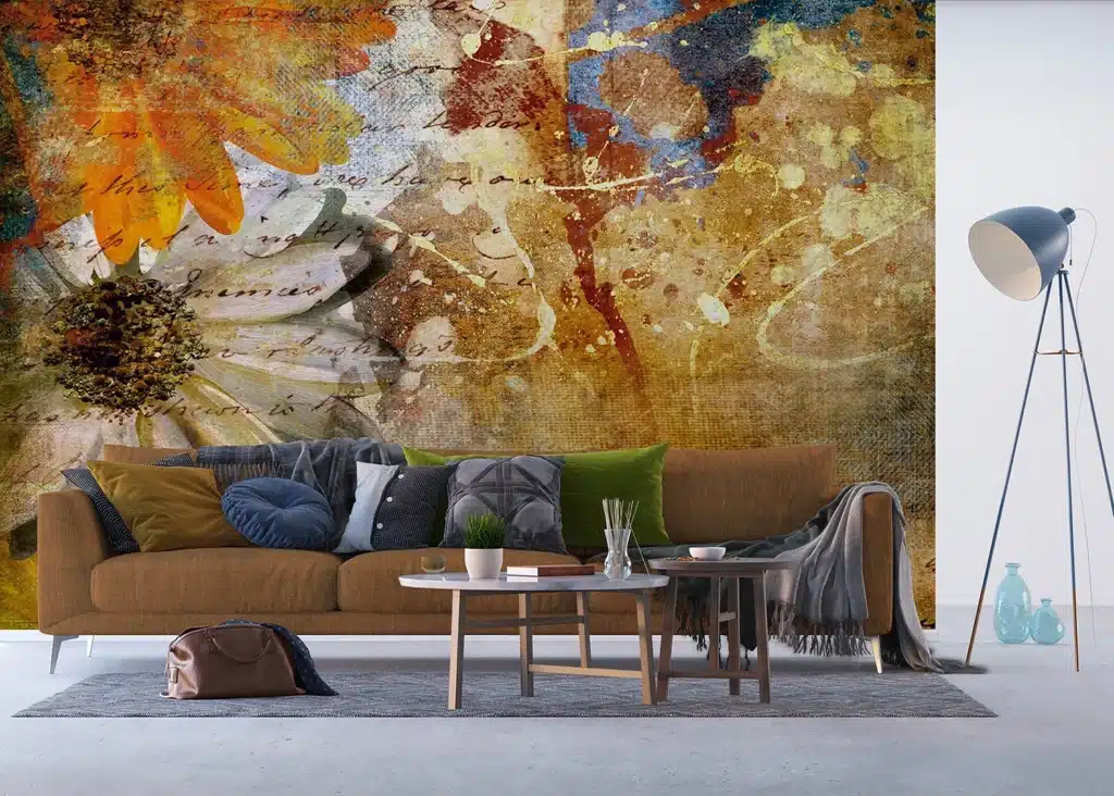 Custom Size Wall Mural Floral Paintings | Premium Non-Woven Wallpaper | FTNXXL0335 5