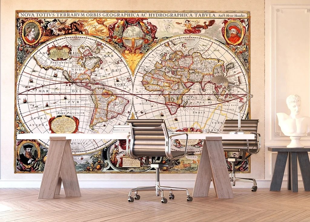 Wall Mural Old Map, 375 x 270 cm, FTNXXL 0351 2