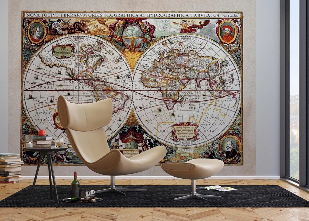 Wall Mural Old Map, 375 x 270 cm, FTNXXL 0351 3