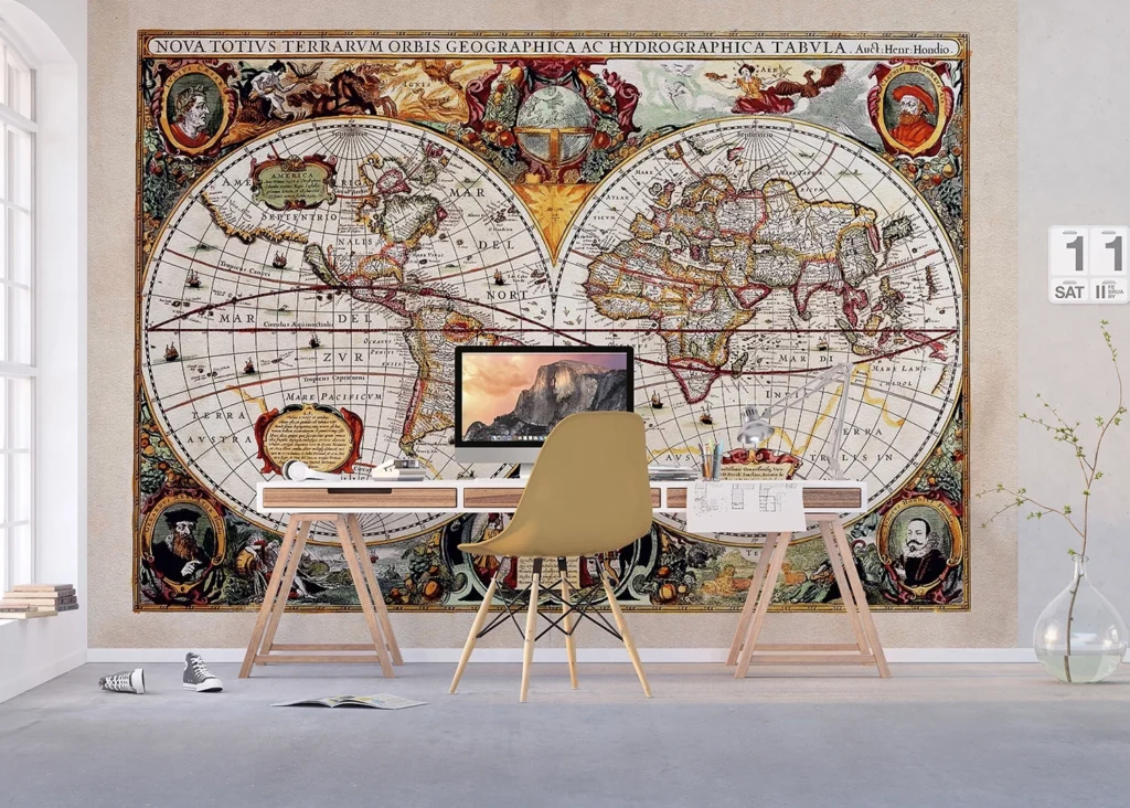 Wall Mural Old Map, 375 x 270 cm, FTNXXL 0351 4