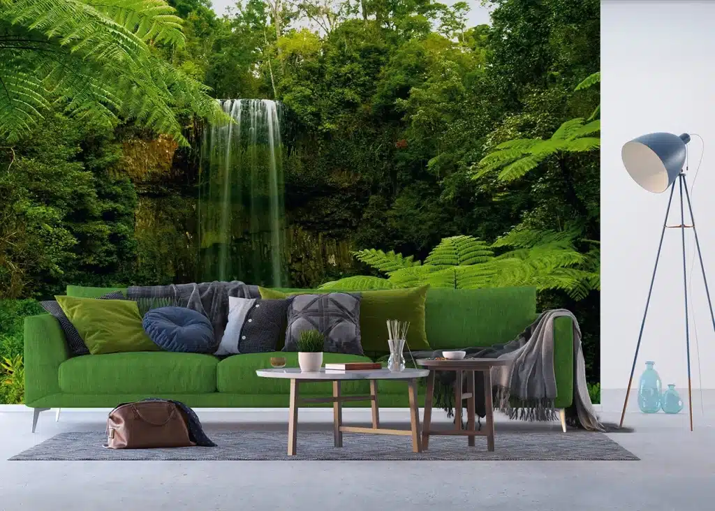 Custom Size Wall Mural Waterfall in Prairie | Premium Non-Woven Wallpaper | FTNXXL0386 3