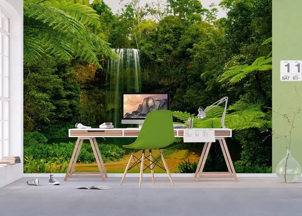 Custom Size Wall Mural Waterfall in Prairie | Premium Non-Woven Wallpaper | FTNXXL0386 5