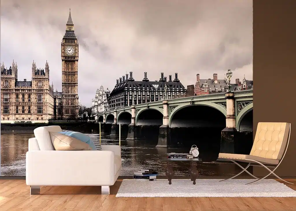 Custom Size Wall Mural London | Premium Non-Woven Wallpaper | FTNXXL0423 2