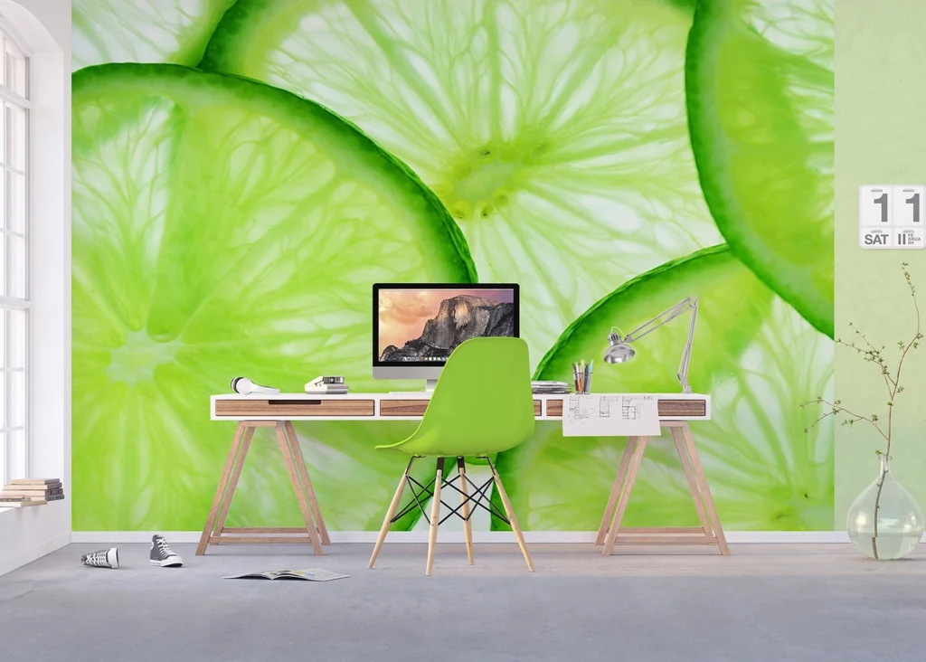 Custom Size Wall Mural Lime | Premium Non-Woven Wallpaper | FTNXXL0440 5