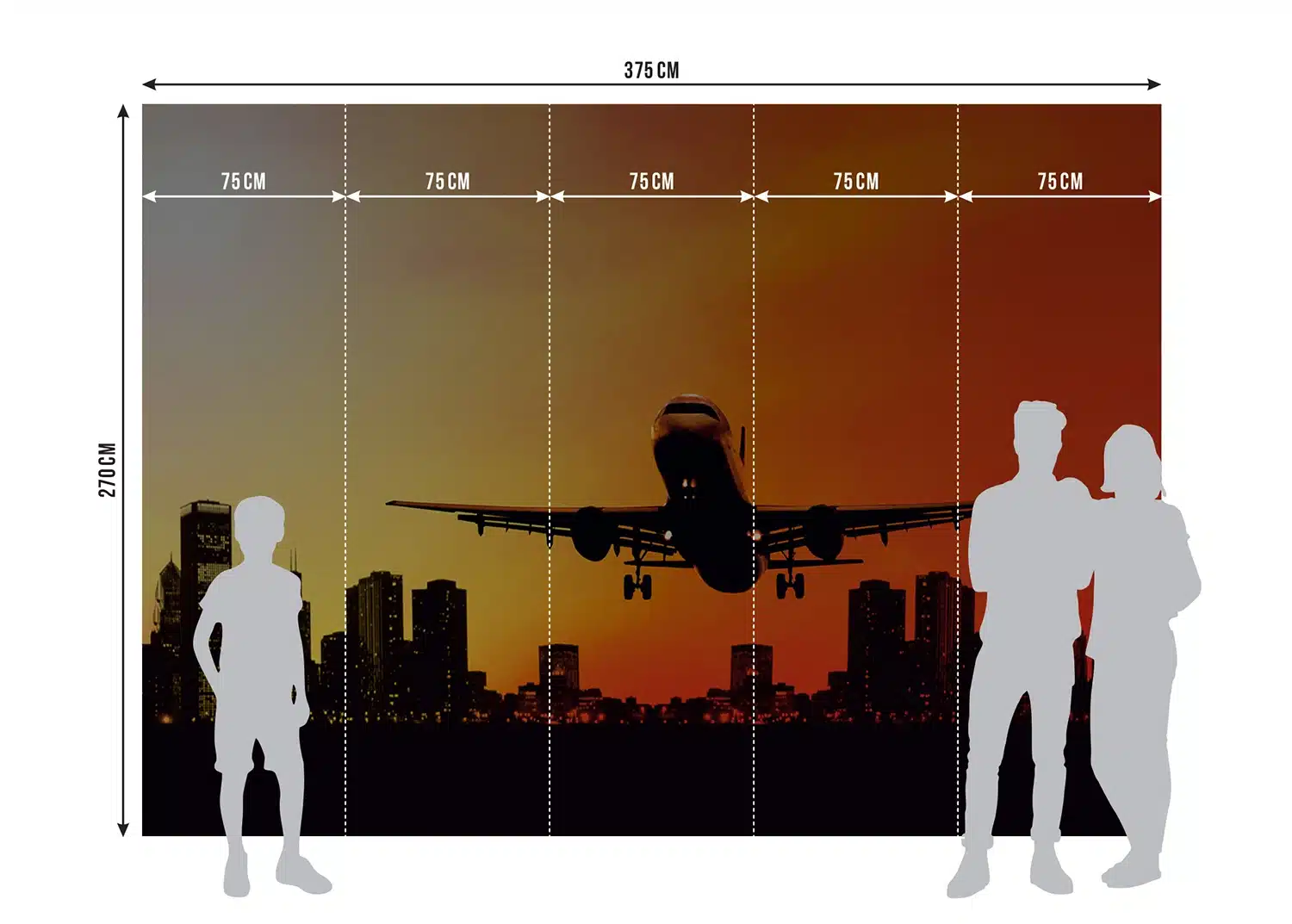 Wall Mural Night Flight, 375 x 270 cm, FTNXXL 0447 9