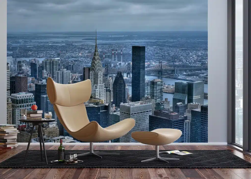 Custom Size Wall Mural City Skyline | Premium Non-Woven Wallpaper | FTNXXL1112