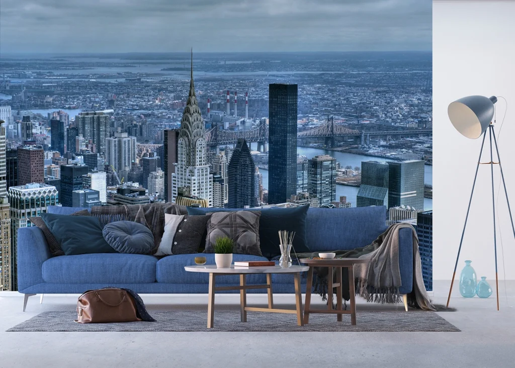 Custom Size Wall Mural City Skyline | Premium Non-Woven Wallpaper | FTNXXL1112 3