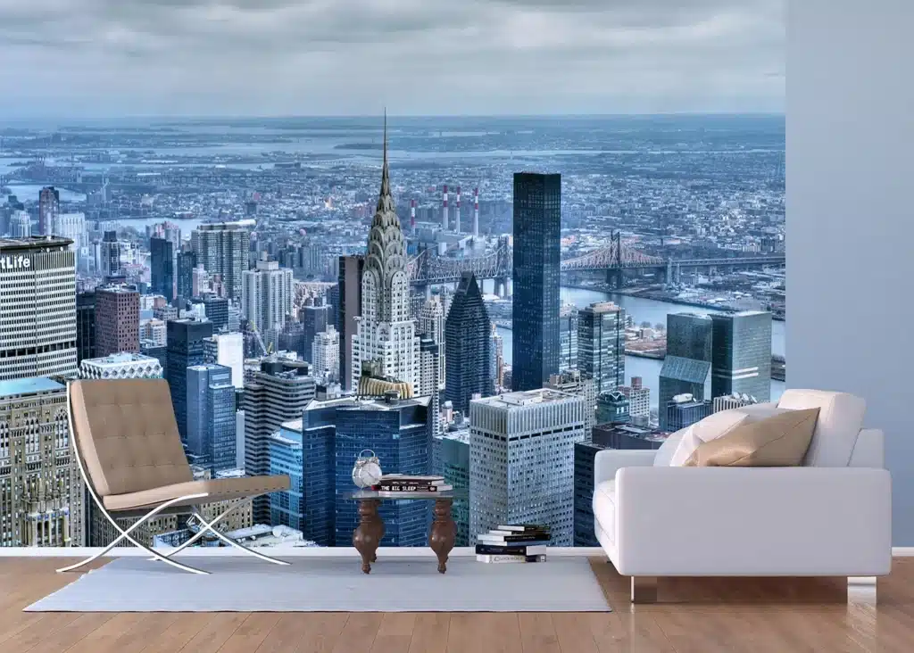 Custom Size Wall Mural City Skyline | Premium Non-Woven Wallpaper | FTNXXL1112 7