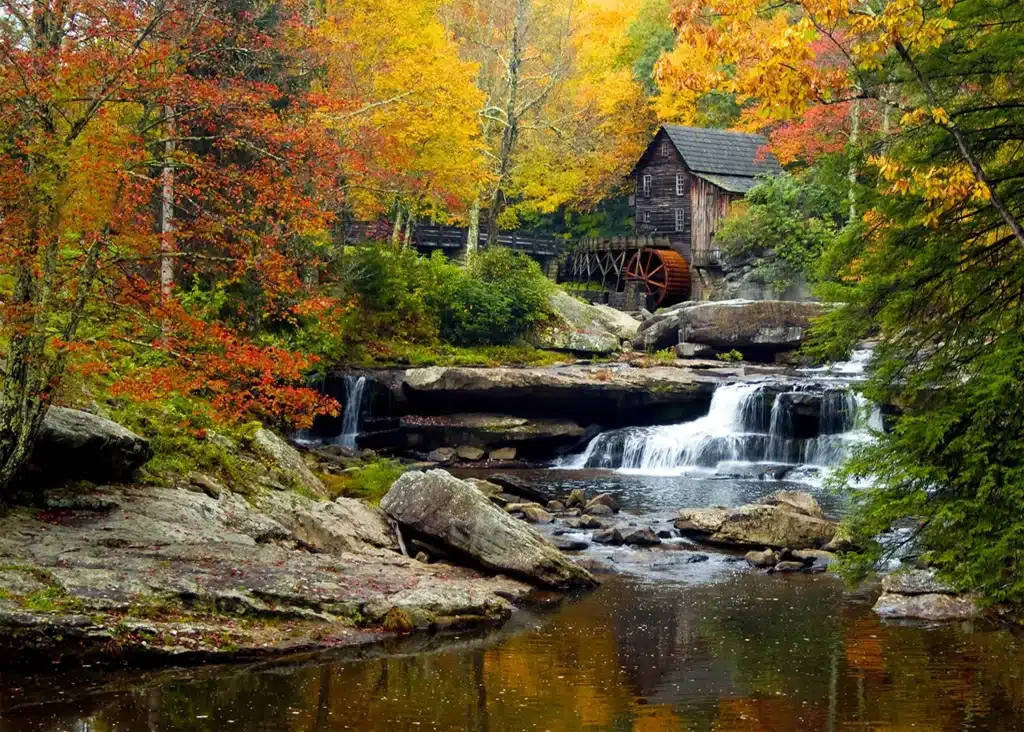 Custom Size Wall Mural Autumn Mill | Premium Non-Woven Wallpaper | FTNXXL1116 1