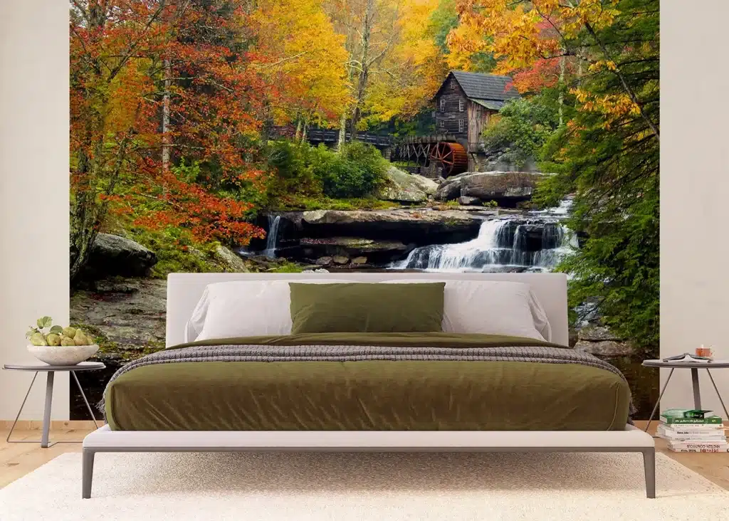 Custom Size Wall Mural Autumn Mill | Premium Non-Woven Wallpaper | FTNXXL1116 3