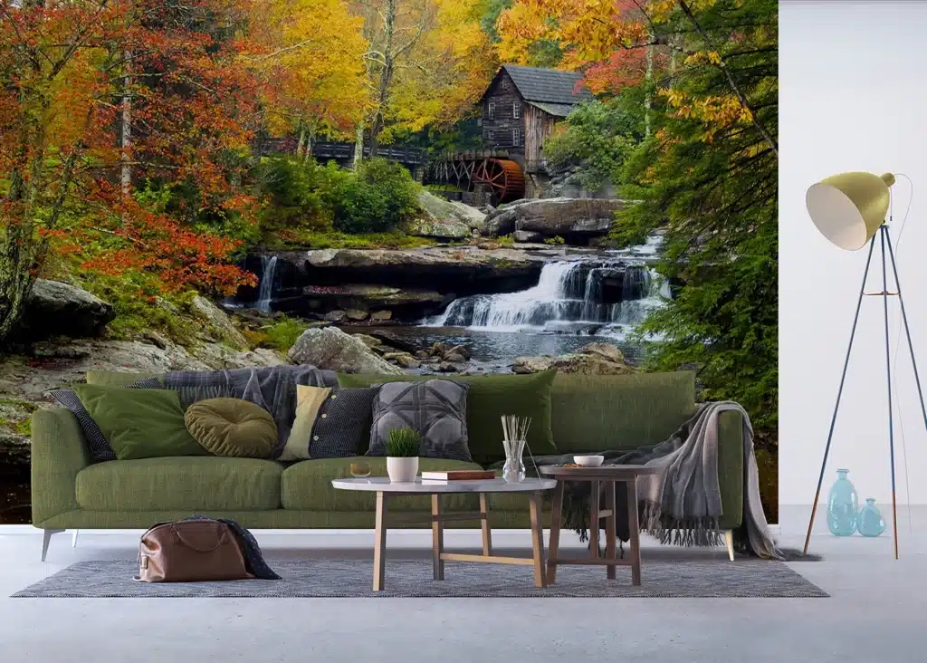 Custom Size Wall Mural Autumn Mill | Premium Non-Woven Wallpaper | FTNXXL1116 7