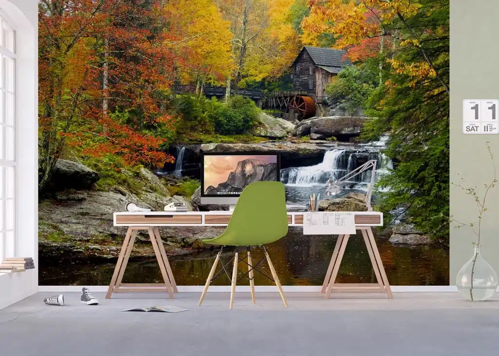 Custom Size Wall Mural Autumn Mill | Premium Non-Woven Wallpaper | FTNXXL1116 8