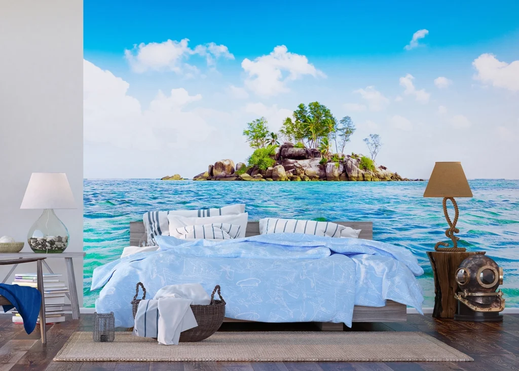 Custom Size Wall Mural Dream Island | Premium Non-Woven Wallpaper | FTNXXL1120