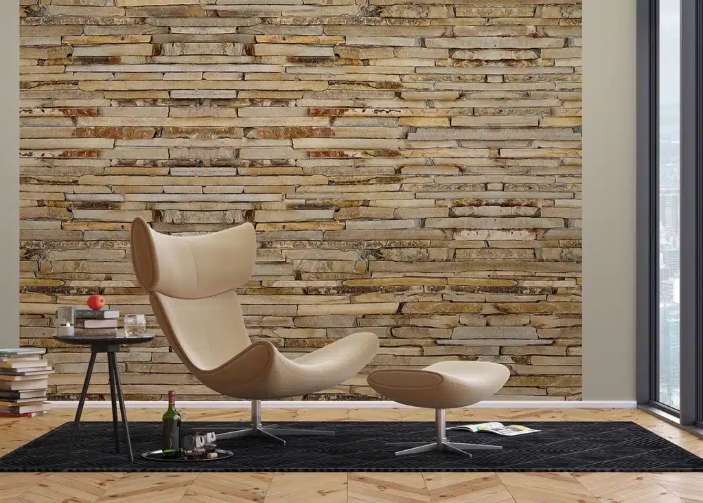 Custom Size Wall Mural Stone Wall | Premium Non-Woven Wallpaper | FTNXXL1143 3