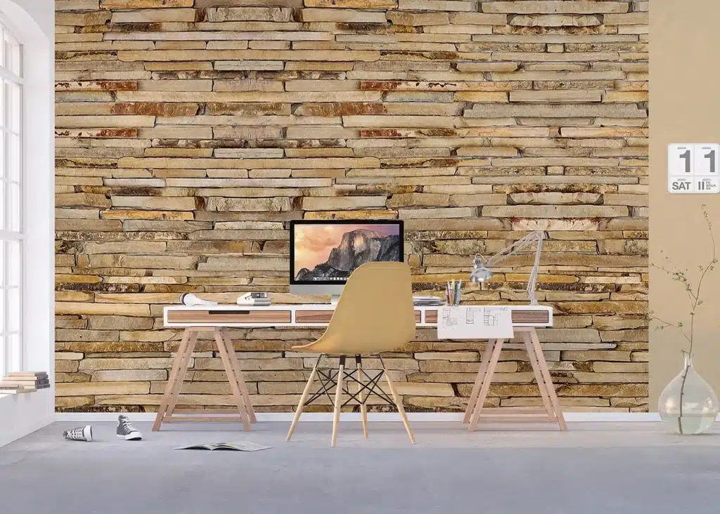 Custom Size Wall Mural Stone Wall | Premium Non-Woven Wallpaper | FTNXXL1143 7