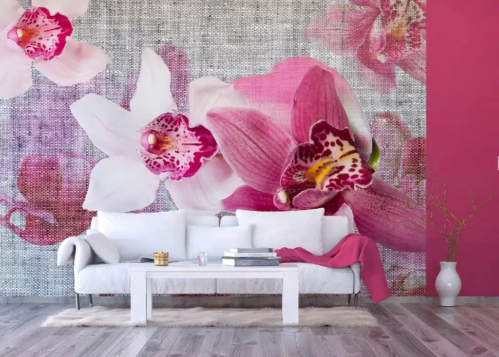 Custom Size Wall Mural Orchids | Premium Non-Woven Wallpaper | FTNXXL1148