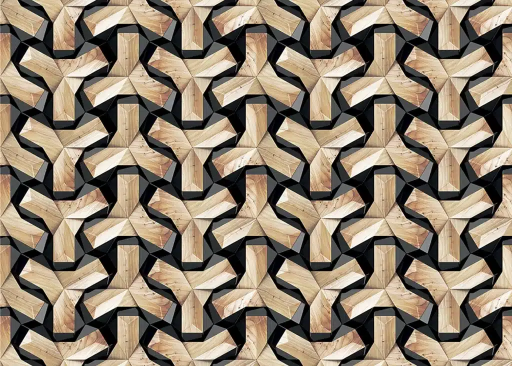 Wall Mural Wooden Structure, 375 x 270 cm, FTNXXL 1217 1