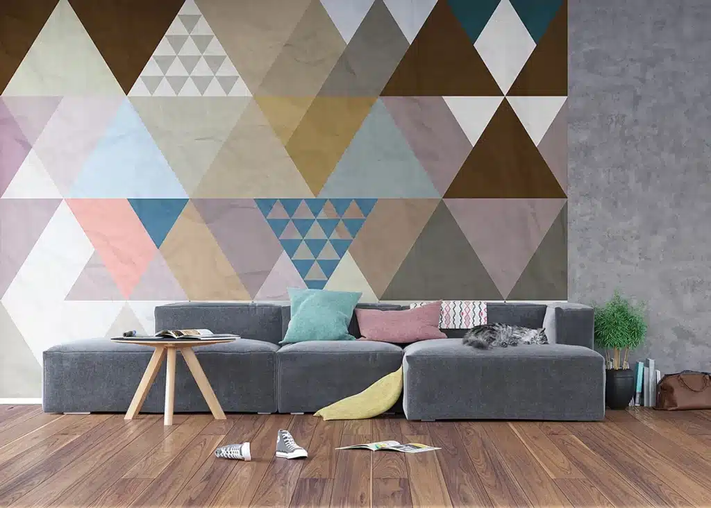 Custom Size Wall Mural Triangles | Premium Non-Woven Wallpaper | FTNXXL1222