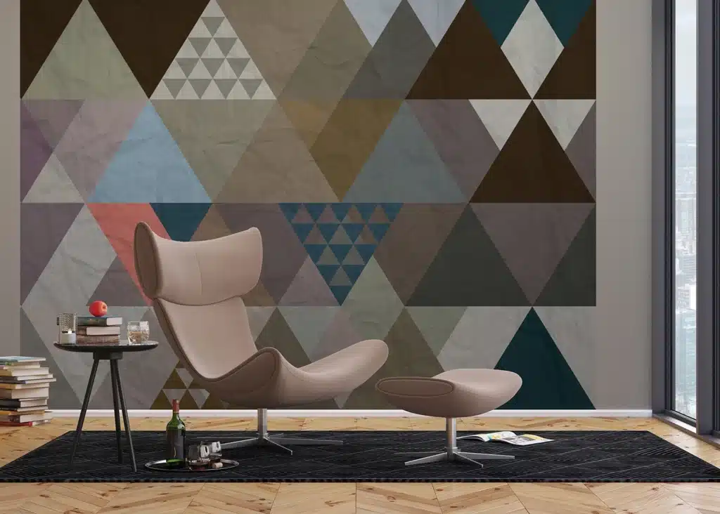 Custom Size Wall Mural Triangles | Premium Non-Woven Wallpaper | FTNXXL1222 2