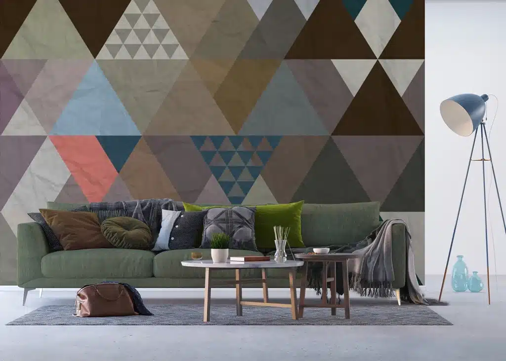 Custom Size Wall Mural Triangles | Premium Non-Woven Wallpaper | FTNXXL1222 3