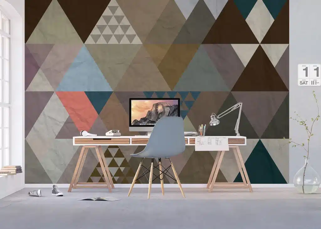 Custom Size Wall Mural Triangles | Premium Non-Woven Wallpaper | FTNXXL1222 4
