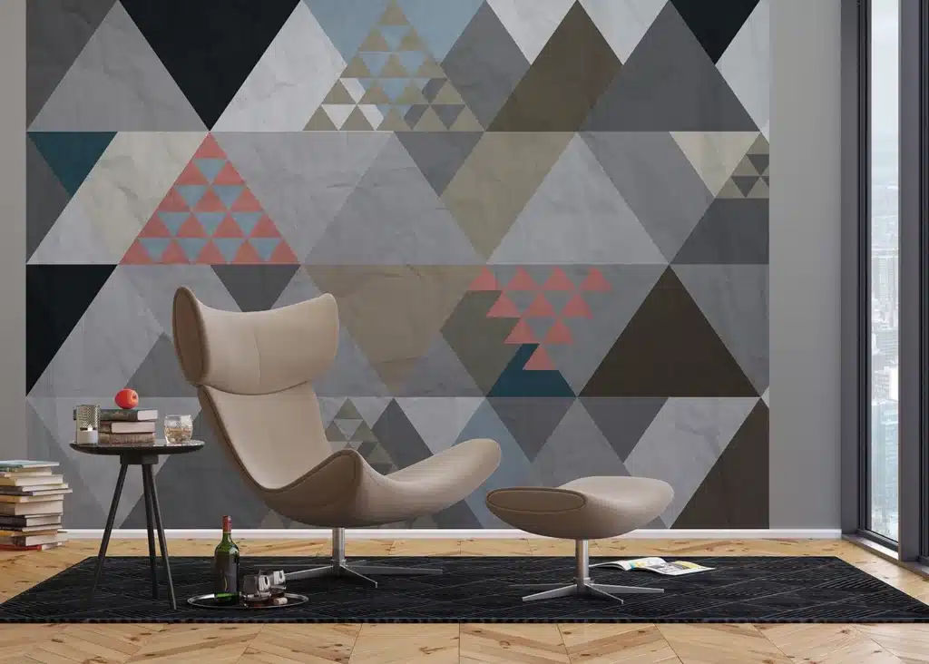 Custom Size Wall Mural Triangles | Premium Non-Woven Wallpaper | FTNXXL1224 2