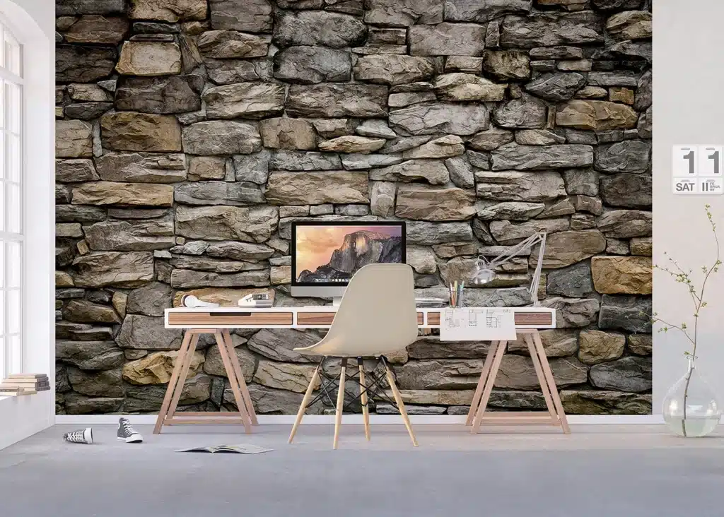 Custom Size Wall Mural Stacked Stones | Premium Non-Woven Wallpaper | FTNXXL1228 5