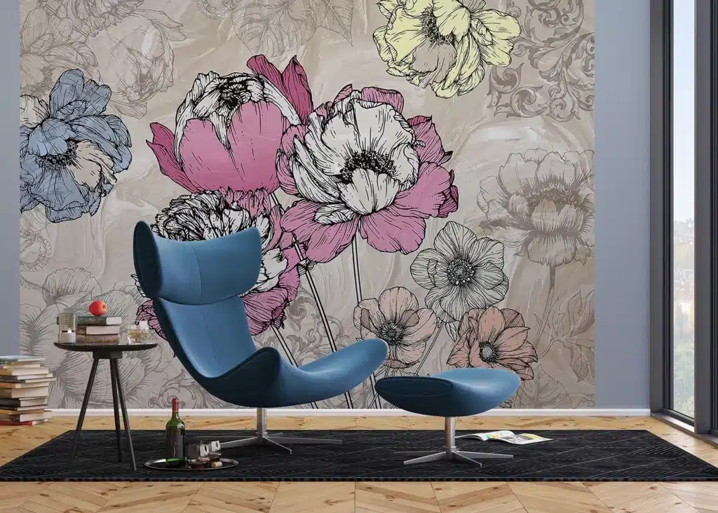 Custom Size Wall Mural Tender Peonies | Premium Non-Woven Wallpaper | FTNXXL1230 4