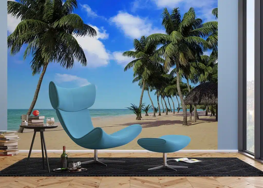 Custom Size Wall Mural Palm Beach | Premium Non-Woven Wallpaper | FTNXXL1234 2