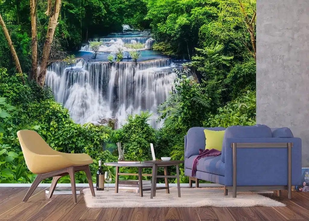 Custom Size Wall Mural Waterfall | Premium Non-Woven Wallpaper | FTNXXL1236 2