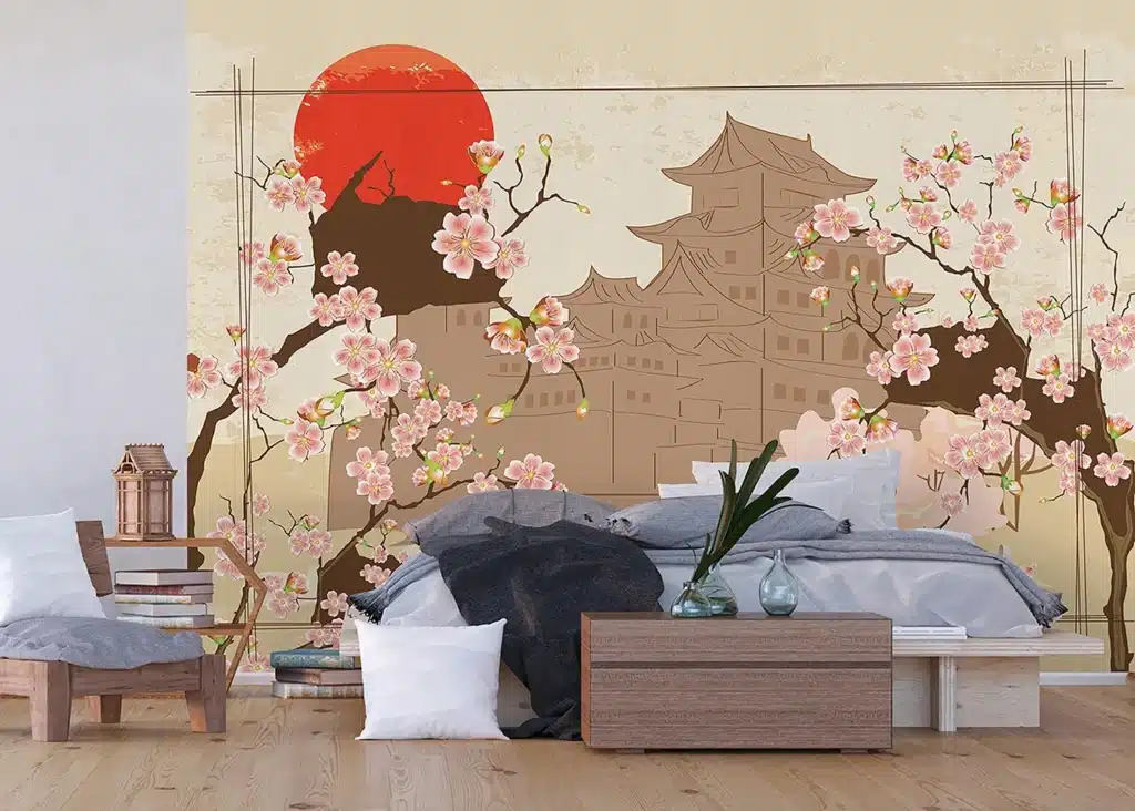 Custom Size Wall Mural Japanese Art | Premium Non-Woven Wallpaper | FTNXXL1237