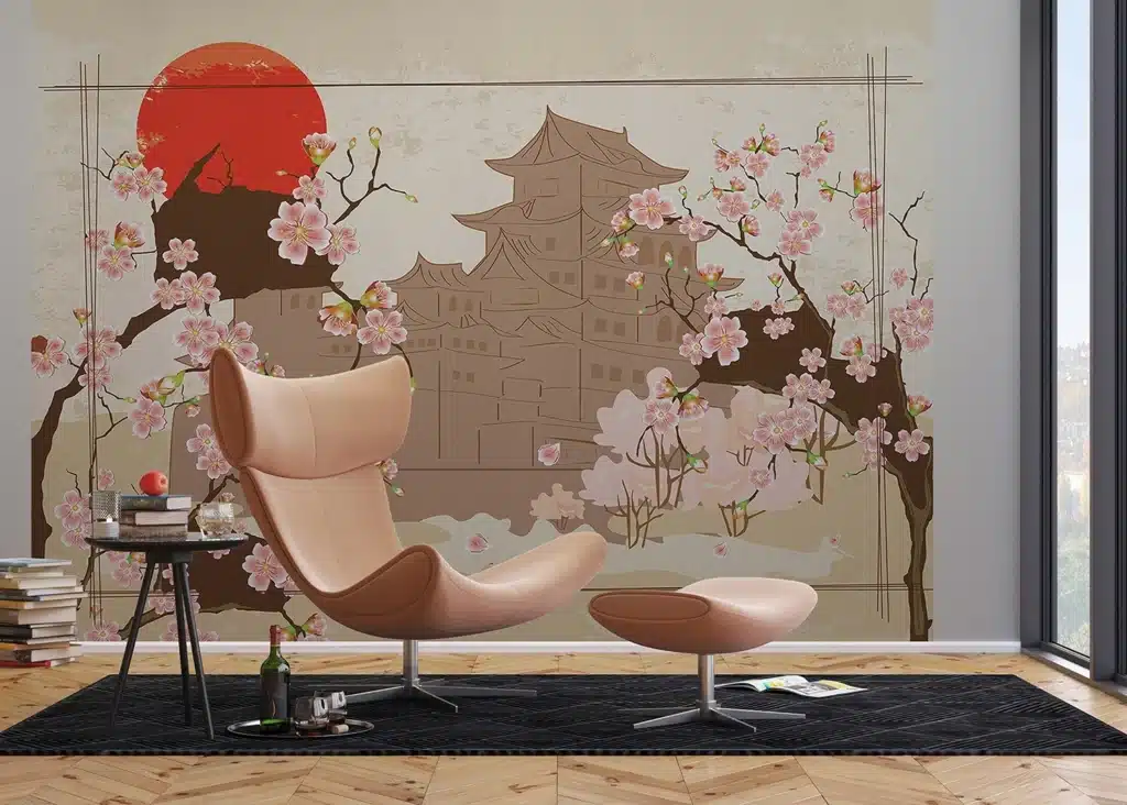 Custom Size Wall Mural Japanese Art | Premium Non-Woven Wallpaper | FTNXXL1237 2