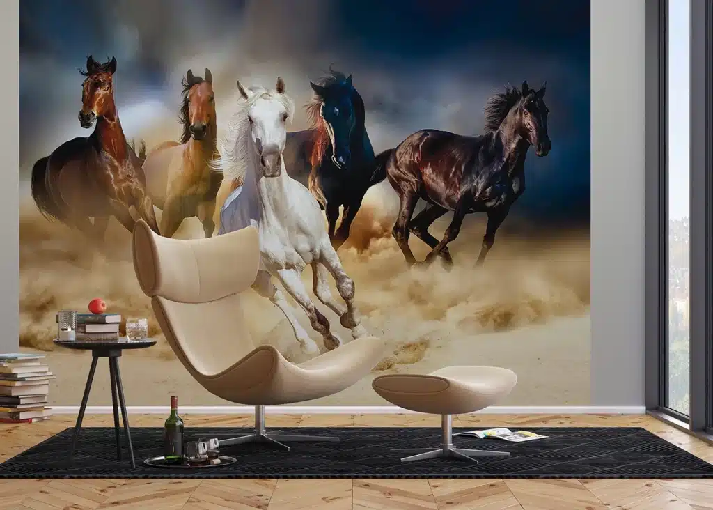 Custom Size Wall Mural Horses | Premium Non-Woven Wallpaper | FTNXXL1239 2