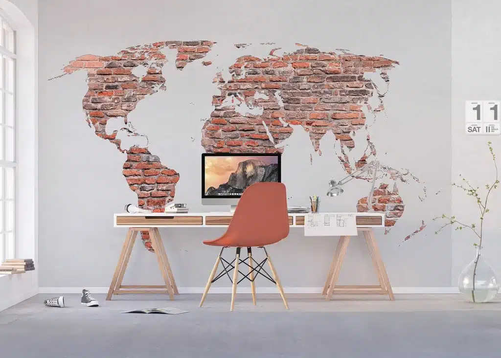 Custom Size Wall Mural Map | Premium Non-Woven Wallpaper | FTNXXL1240