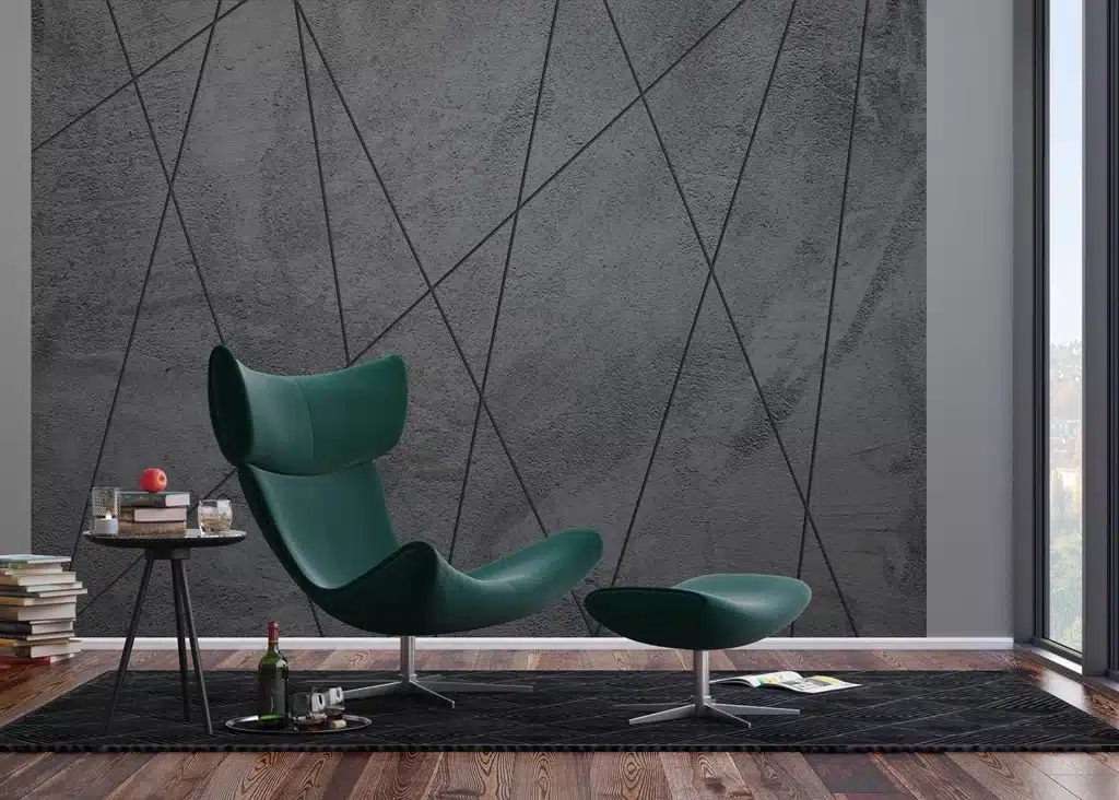 Custom Size Wall Mural Concrete Lines | Premium Non-Woven Wallpaper | FTNXXL1241