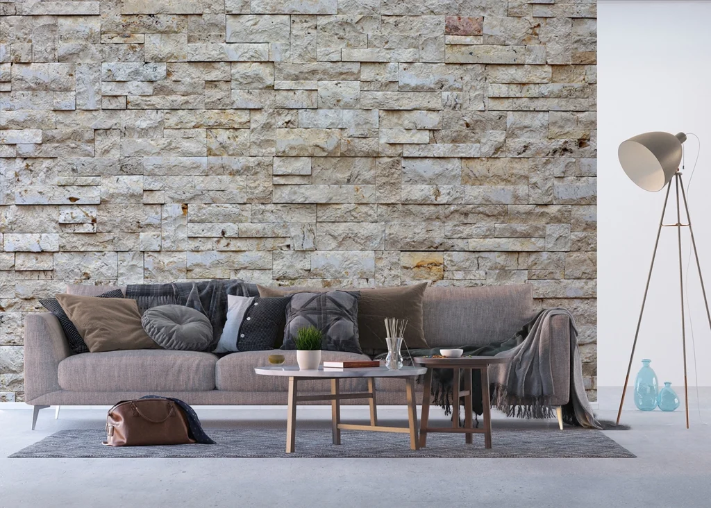 Wall Mural Beige Bricks, 375 x 270 cm, FTNXXL 2412 5