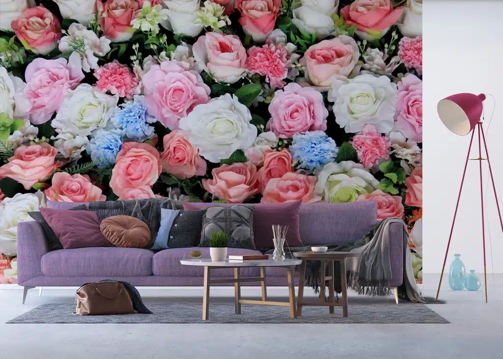 Custom Size Wall Mural Flowers | Premium Non-Woven Wallpaper | FTNXXL2428