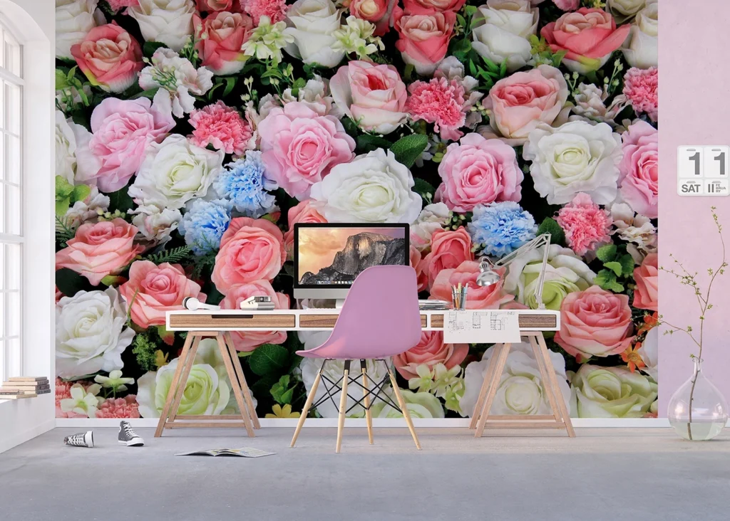 Custom Size Wall Mural Flowers | Premium Non-Woven Wallpaper | FTNXXL2428 6