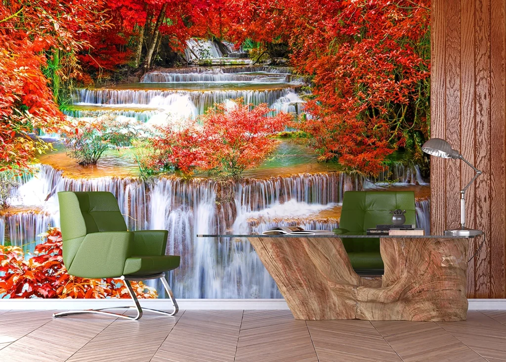 Custom Size Wall Mural Waterfall | Premium Non-Woven Wallpaper | FTNXXL2437 2