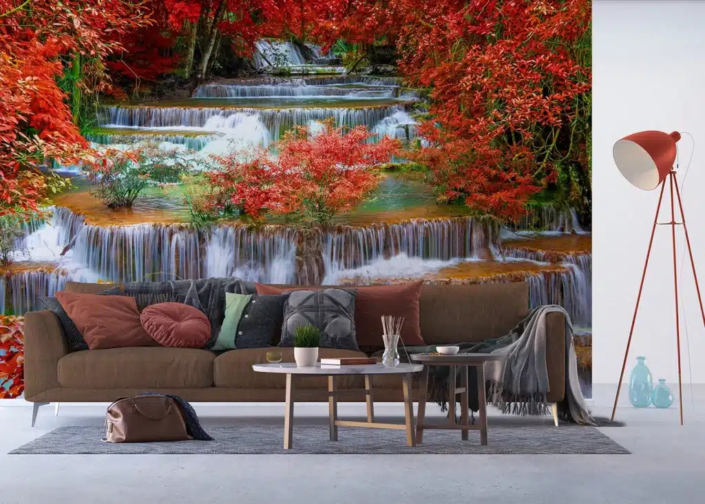 Custom Size Wall Mural Waterfall | Premium Non-Woven Wallpaper | FTNXXL2437 3