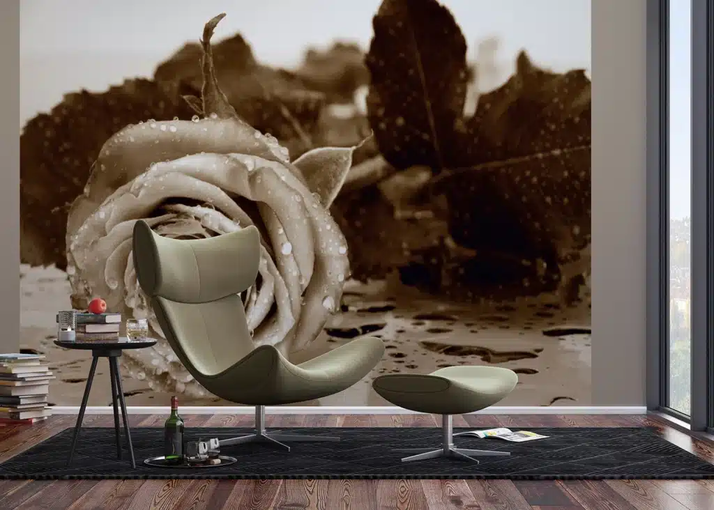 Custom Size Wall Mural Vintage Rose | Premium Non-Woven Wallpaper | FTNS2458 2