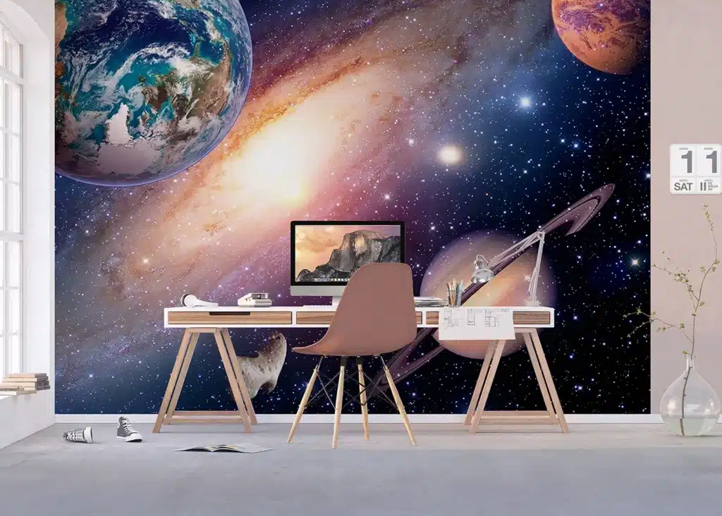 Custom Size Wall Mural Universe | Premium Non-Woven Wallpaper | FTNXXL2485 6