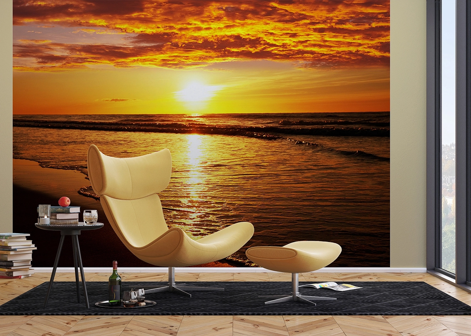 Wall Mural Ocean Sunset, 375 x 270 cm, FTNXXL 2487
