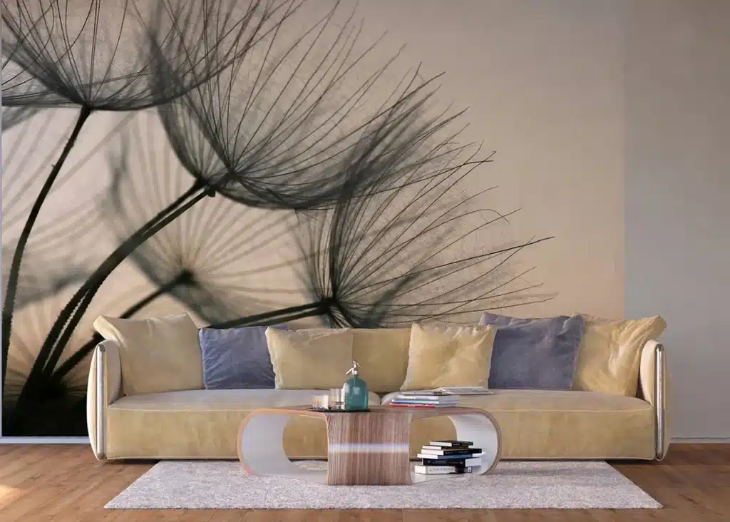 Custom Size Wall Mural Dandelion Closeup | Premium Non-Woven Wallpaper | FTNXXL2494 2